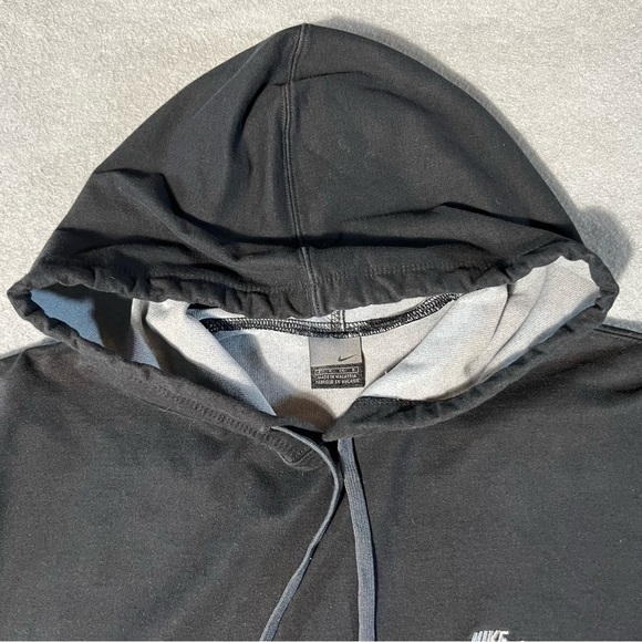 Nike Track Hoodie Men’s Small Black Red Stripe Pullover Gym Running Sweatshirt - Picture 3 of 5